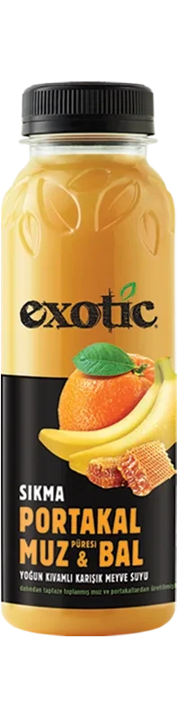 Exotic %100 Sıkma Portakal Muz Püresi ve Bal
