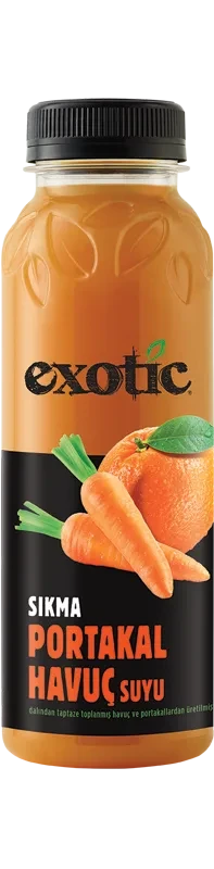 Exotic %100 Sıkma Portakal-Havuç Suyu